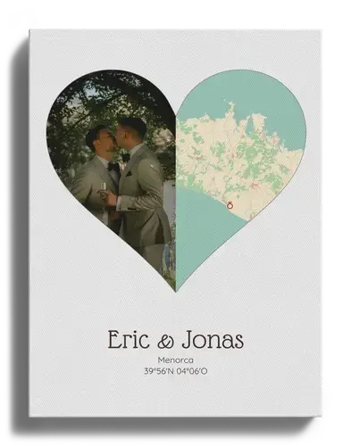 Herz Fotocollage Split-Design Foto & Karte