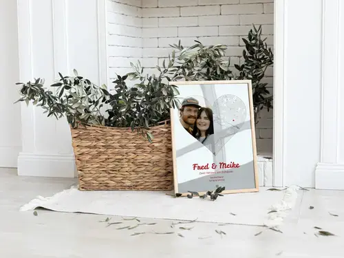 Herz Fotocollage Split-Design Foto & Karte