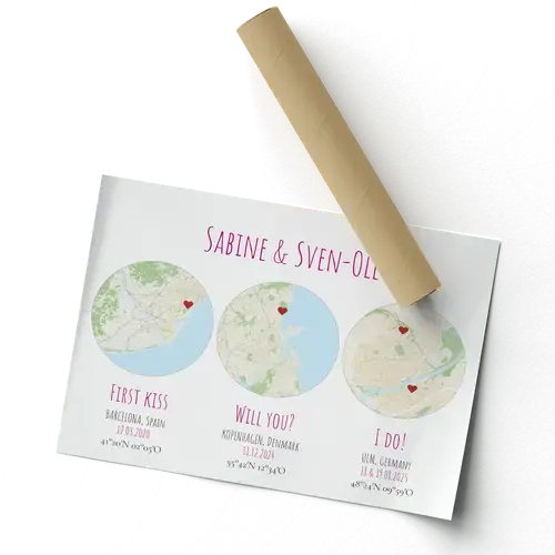 Tripple-Kreis-Design: Meilensteine für Paare